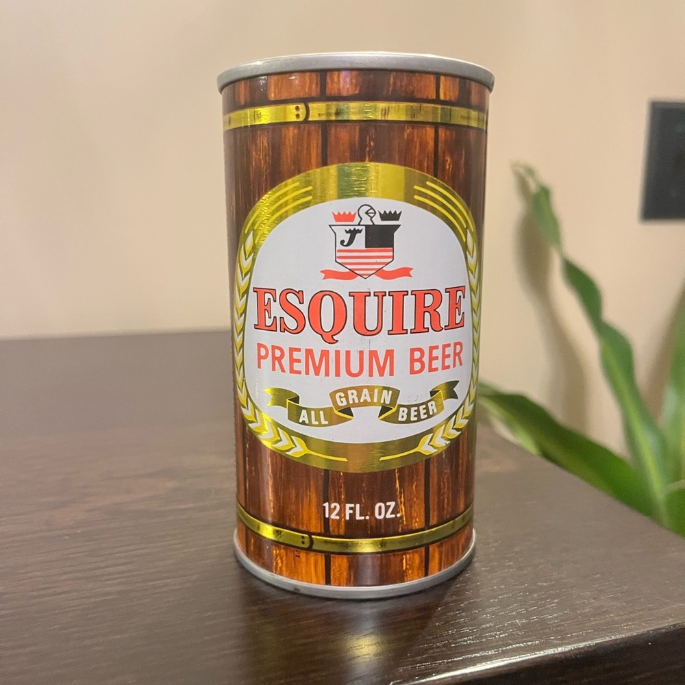 Vintage ESQUIRE Premium Beer Can Steel Wide Seam With Tab Top Smithton PA Empty